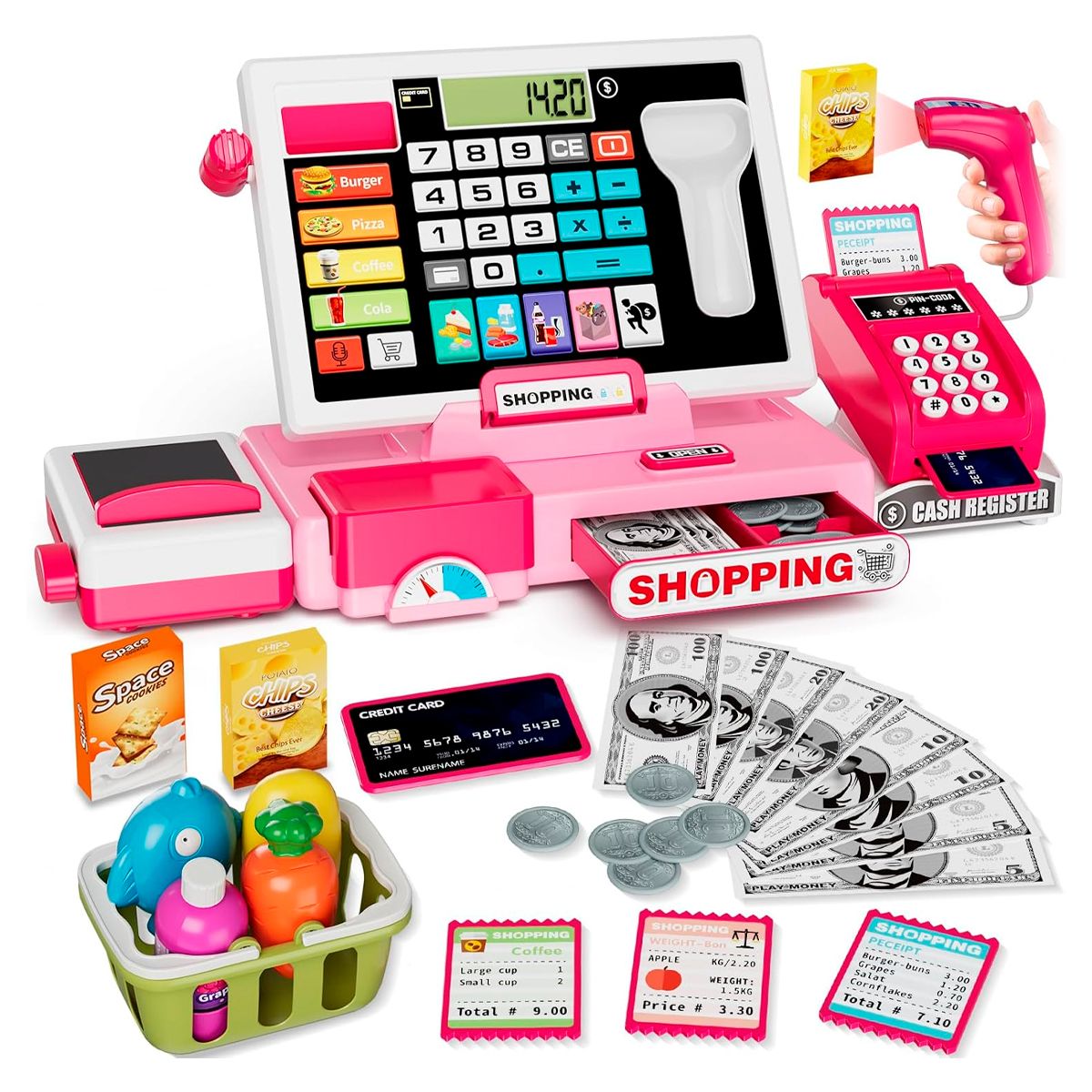 GENERICO - Caja Registradora Calculadora Tarjeta Crédito Juguete Tienda