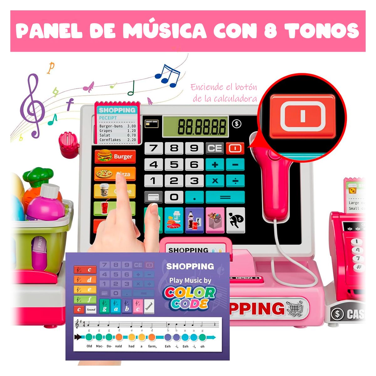 GENERICO - Caja Registradora Calculadora Tarjeta Crédito Juguete Tienda