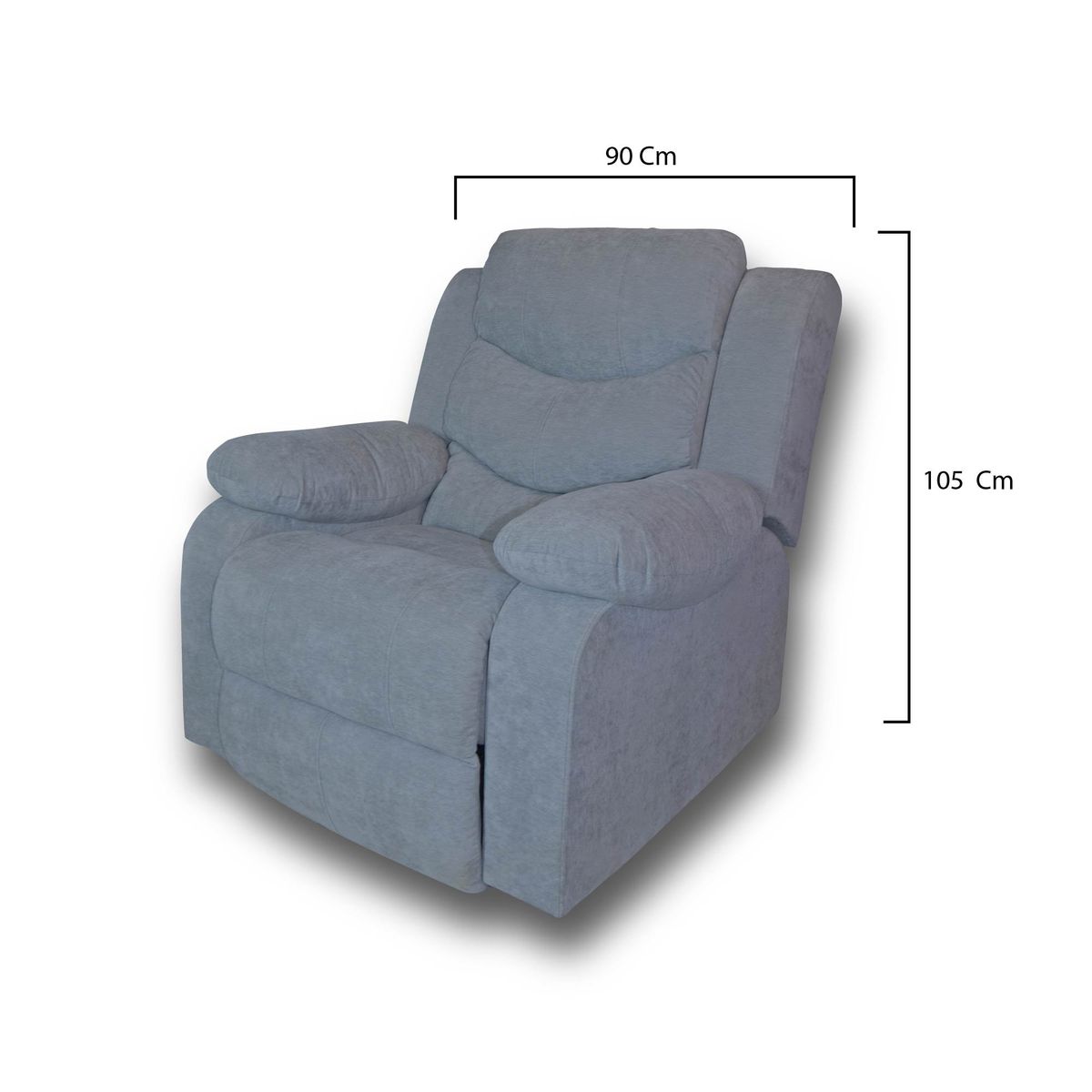 INDUSTRIAL BASESTILOS - Silla reclinable manual Giratoria Mecedora poliester Gris