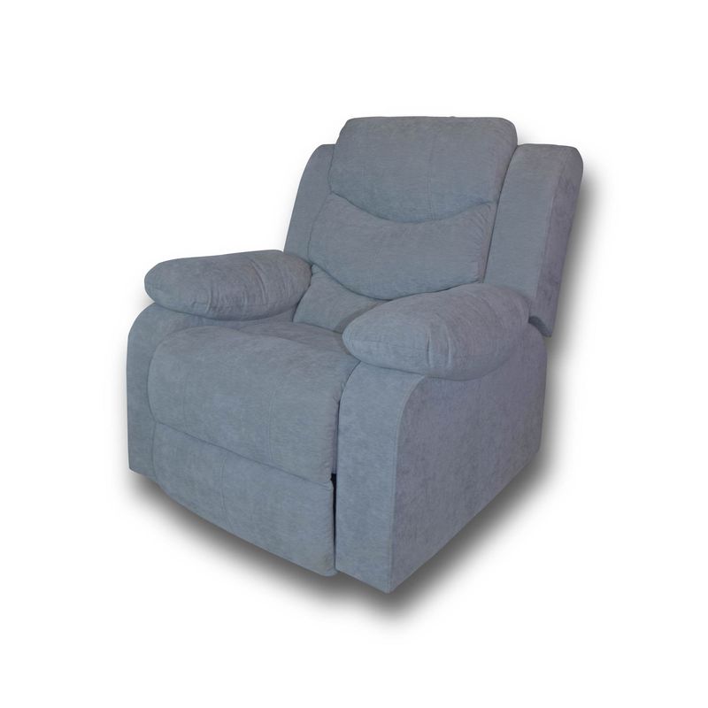 INDUSTRIAL BASESTILOS - Silla reclinable manual Giratoria Mecedora poliester Gris