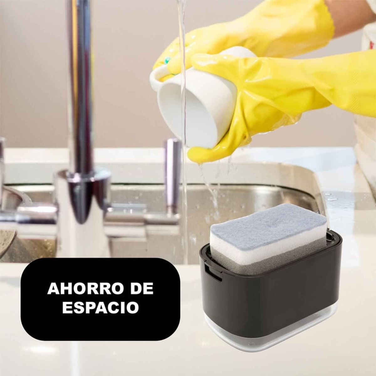 CHEF MASTER - Dispensador de Jabón Líquido para Lavaplatos Ideal Cocina