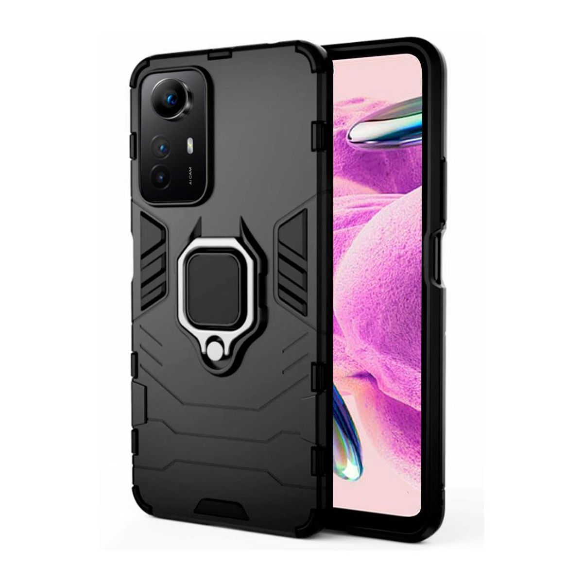 GENERICO - Funda AntiGolpes Anillo Compatible con Xiaomi Redmi Note 12 4G Azul