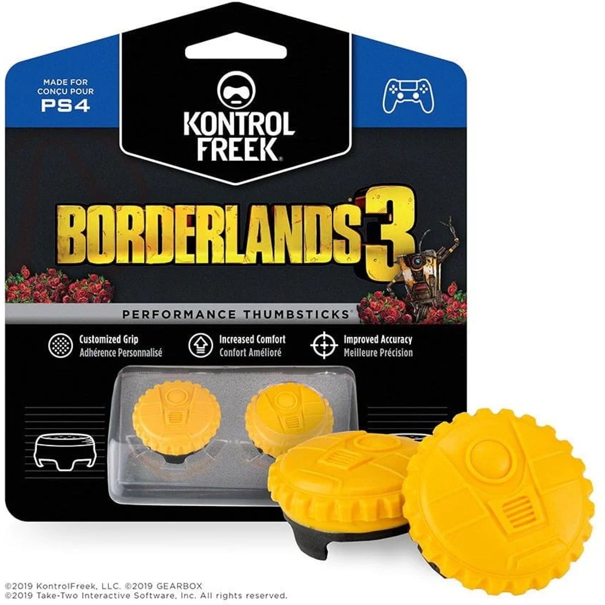 GENERICO - Kontrolfreek PS4/PS5 Agarre Antideslizante  Borderlands 3 Claptrap