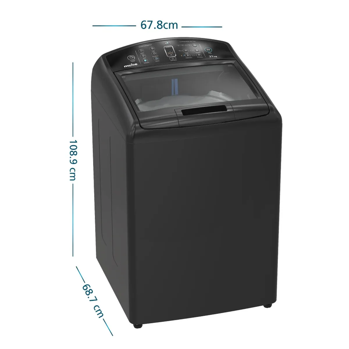MABE - Lavadora Automática Digital 21Kg Gray Mabe LMC71200WDAB0
