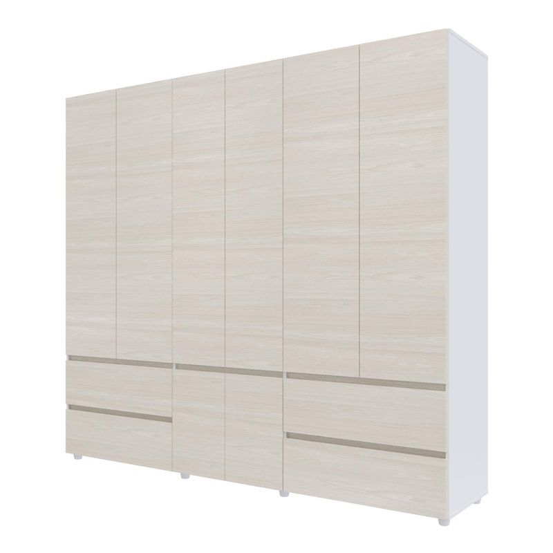 MADERKIT - Armario Dallas 220cm Color Niebla Blanco