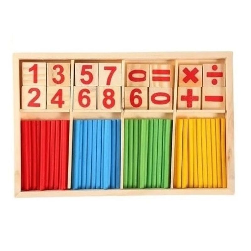 GENERICO - Abaco Matematico Tematico Colorido Niños Madera