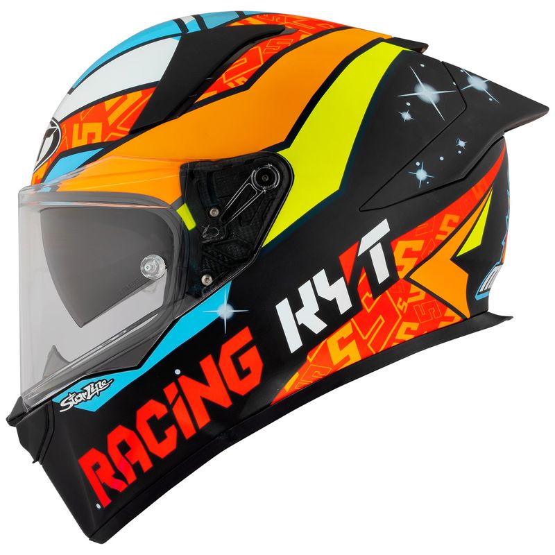 KYT - CASCO KYT R2R MAX MASIA NEGRO NARANJA  MATE M