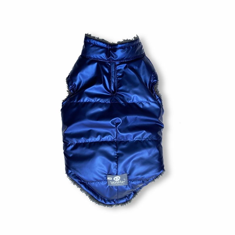 WAWAW - Chaleco para perro talla XS Metalizado Azul