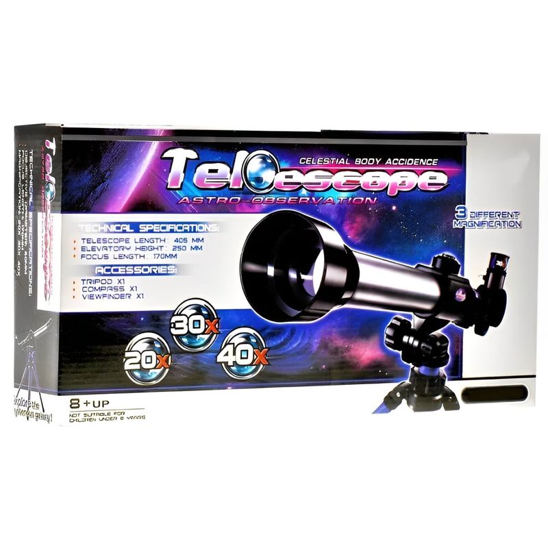 JUGANDO Y EDUCANDO - Juguete Telescopio Super Nova Con Accesorios Para Niños