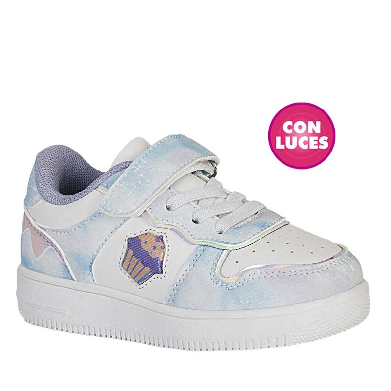 GUMBALL - Tenis de Niña marca GUMBALL en Color BLANCO AZUL  / TENIS FUZ 34 -24-2