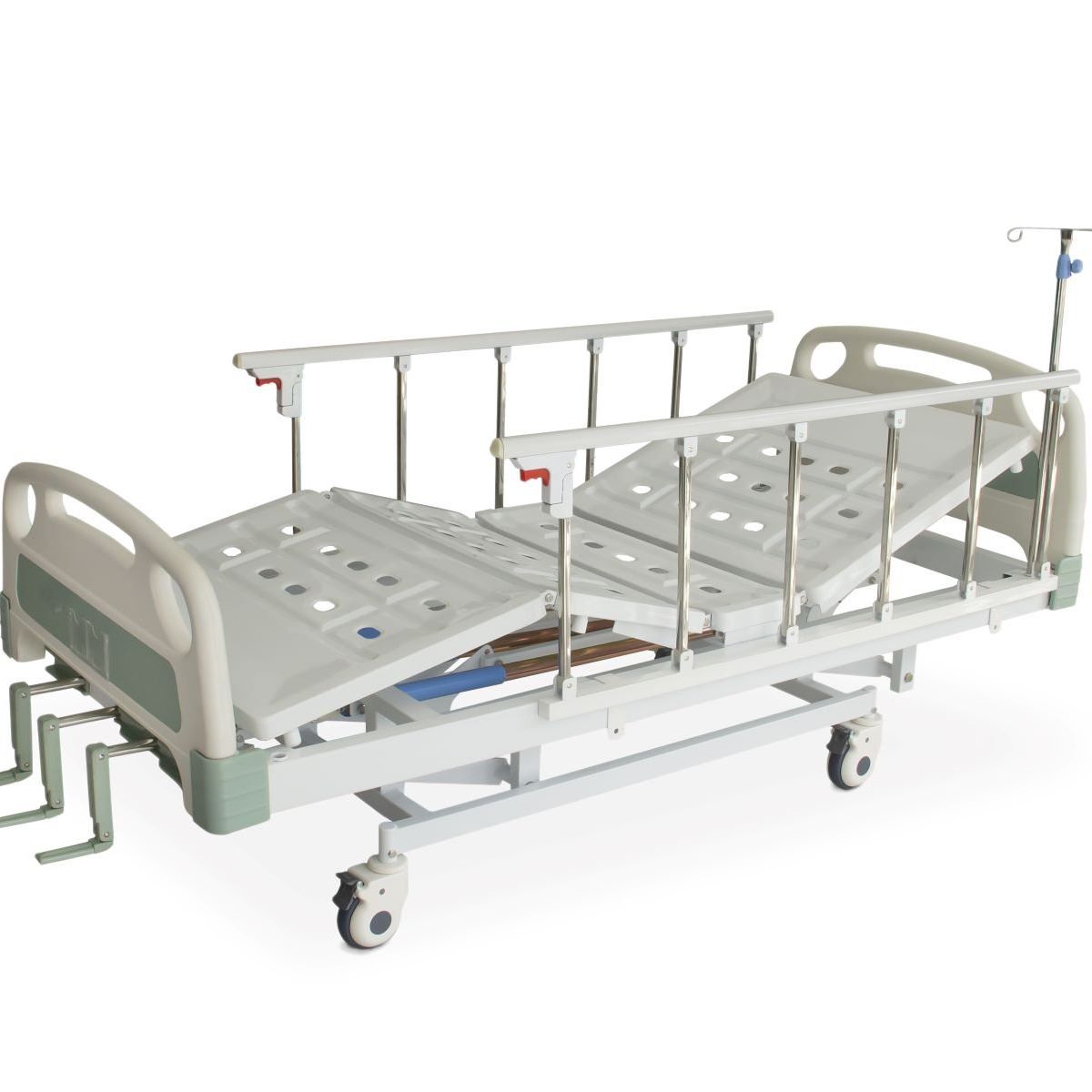 TME - Cama hospitalaria 3 movimientos manual con barandas en aluminio