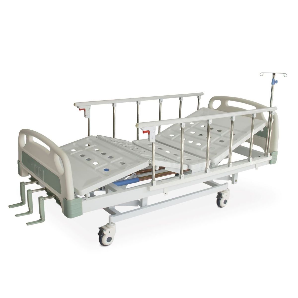 TME - Cama hospitalaria 3 movimientos manual con barandas en aluminio
