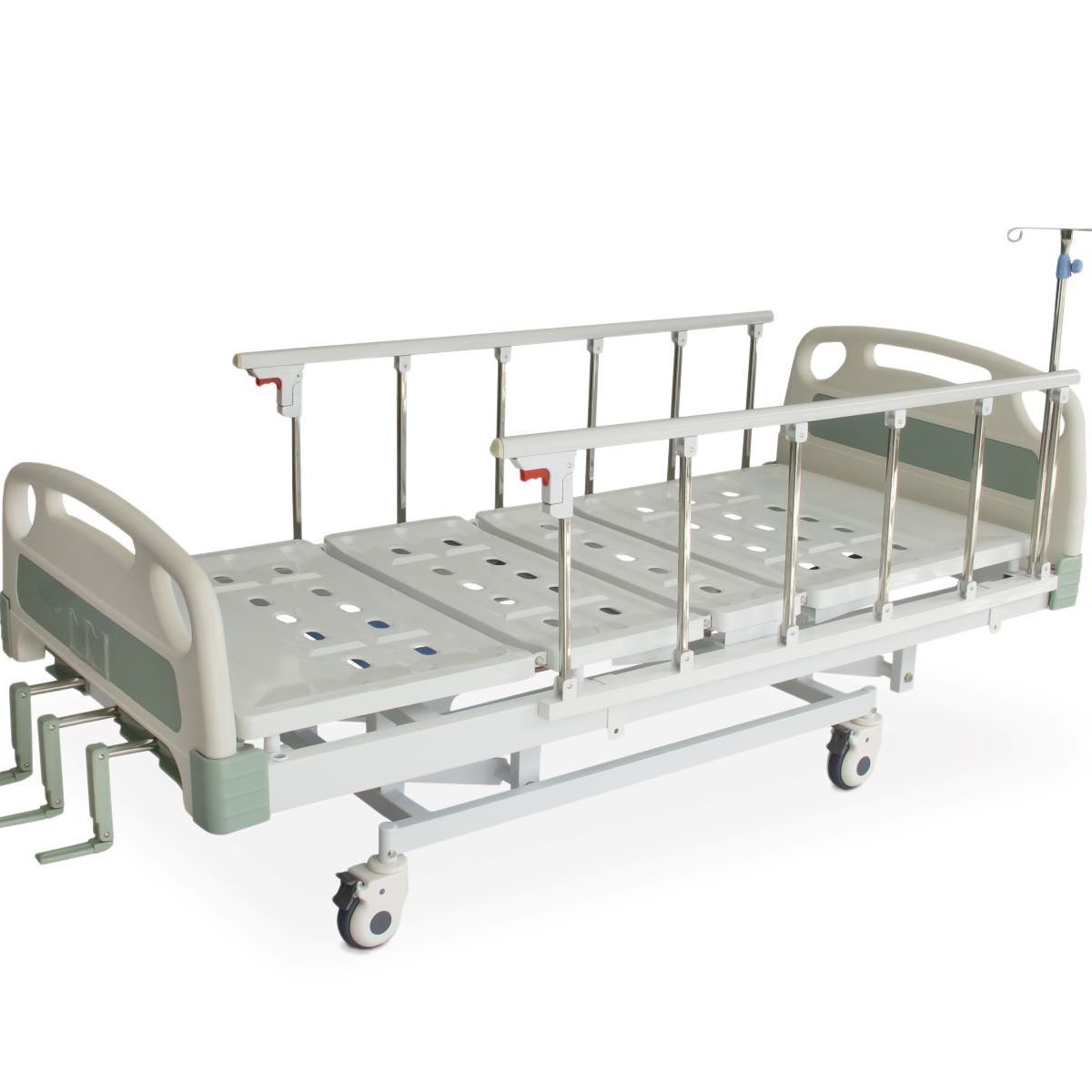 TME - Cama hospitalaria 3 movimientos manual con barandas en aluminio