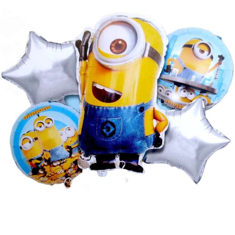 GENERICO - Globos Metalizados De Minions Para Fiestas Cumpleaños