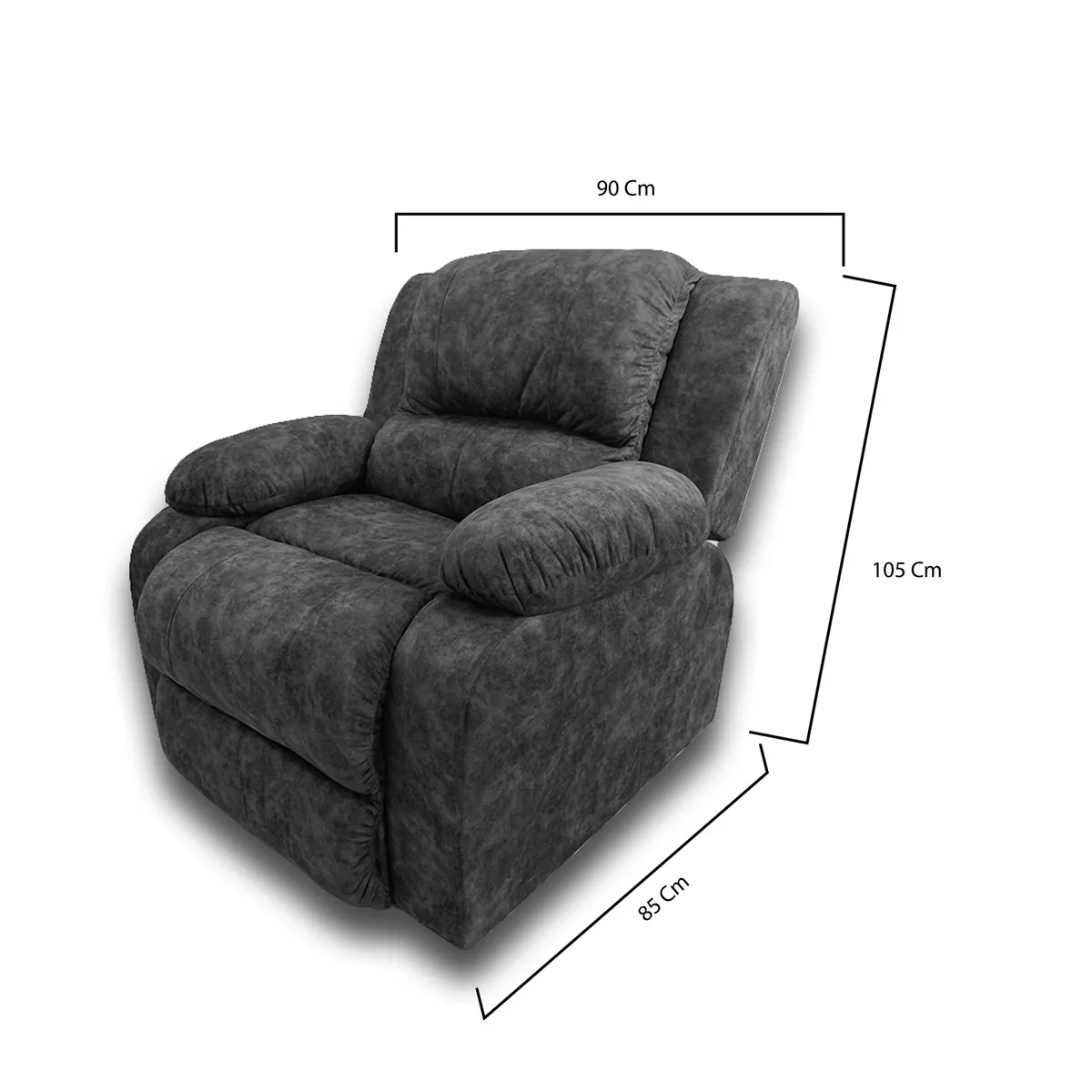 INDUSTRIAL BASESTILOS - Silla reclinable manual poliester Gris