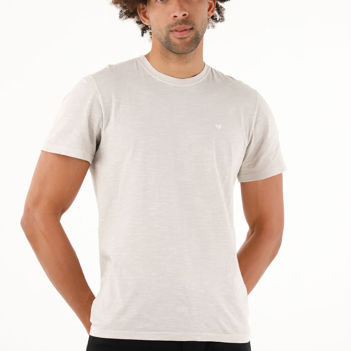 TENNIS - Camiseta en 100% algodón gris para hombre