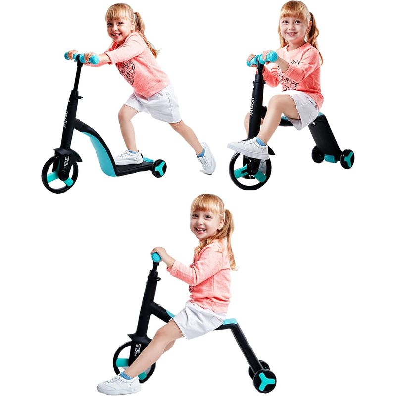 GENERICO - Triciclo Scooter Patineta 3 En 1 Con Sonido