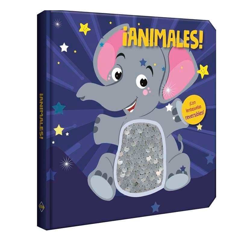 LEXUS - Libro Interactivo Animales Con Lentejuelas Reversibles Niños