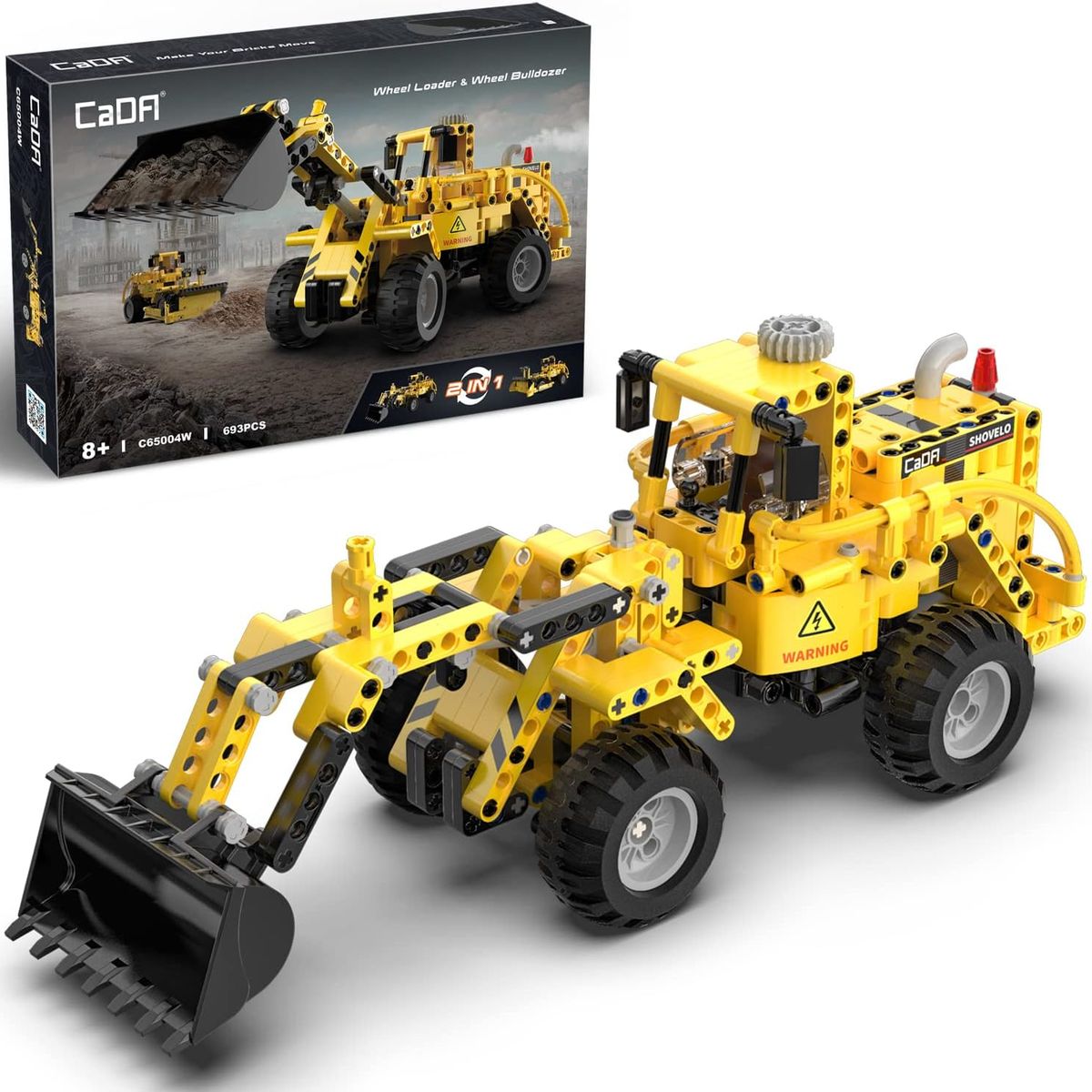 TOY LOGIC - Bloques de Construcción CaDA Máquina Bulldozer Wheel Loader & Wheel Bulldozer