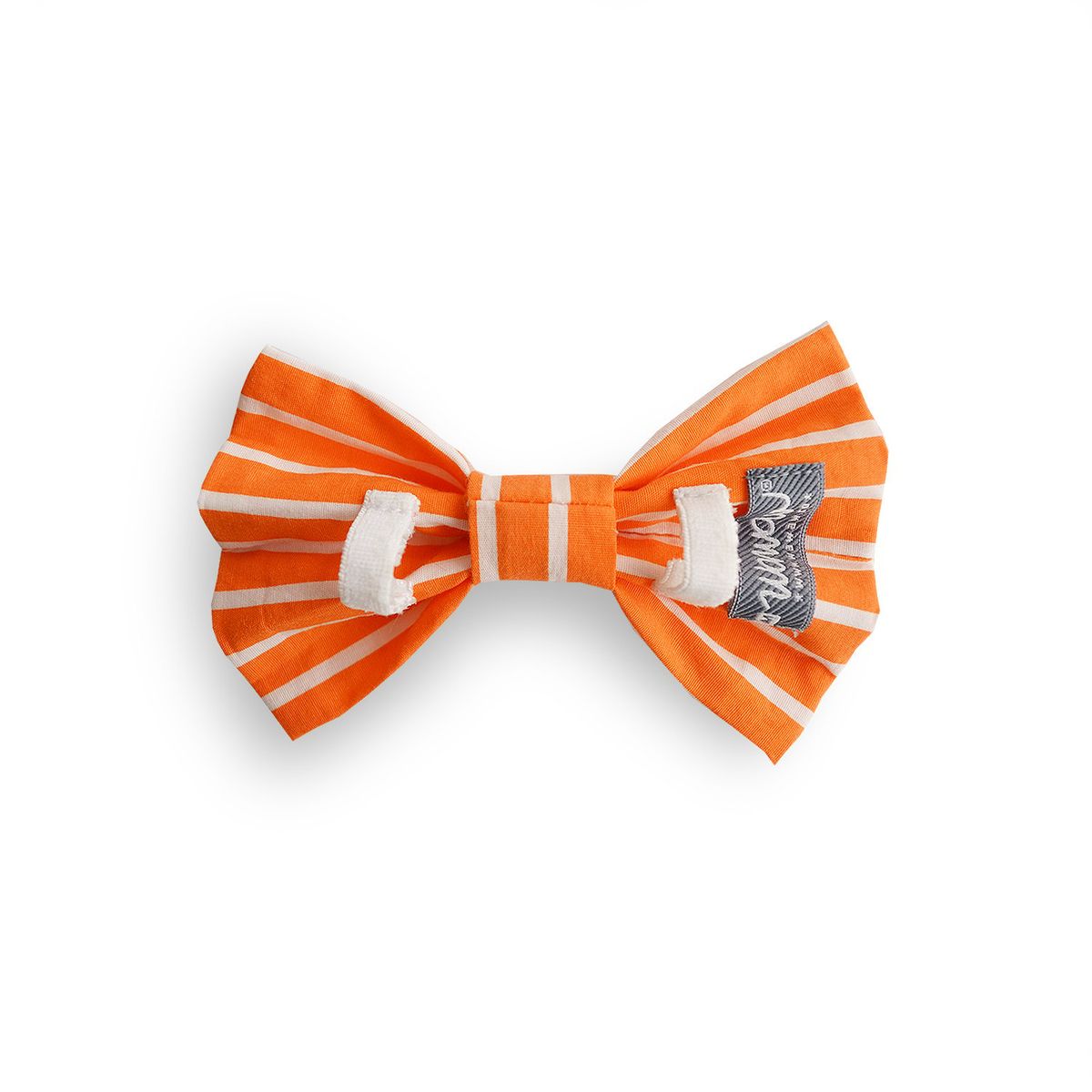 WAWAW - Corbatín para perro talla M Rayas Naranja y Blanco
