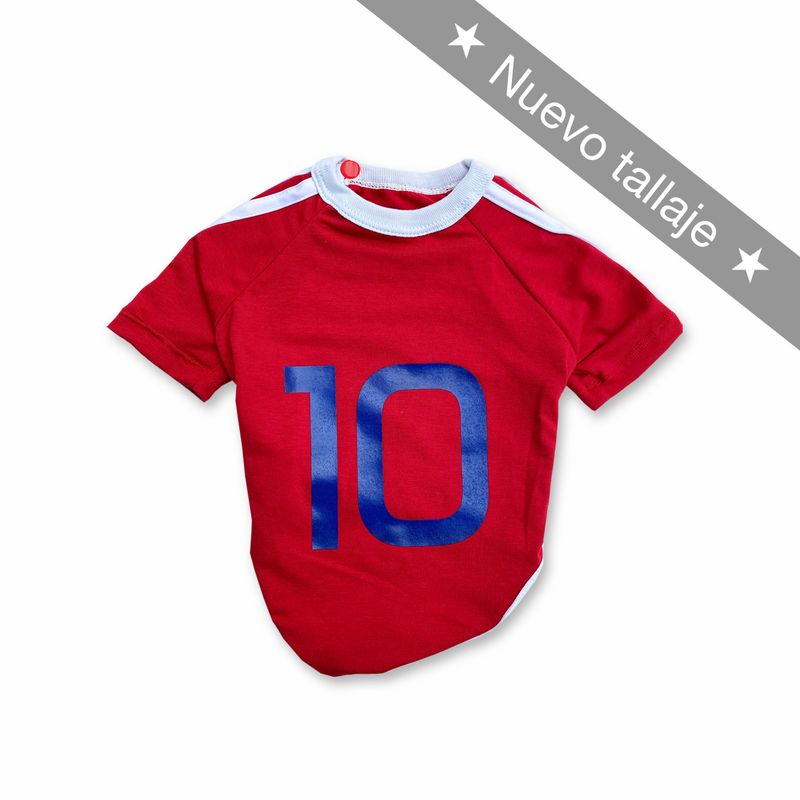 WAWAW - Camiseta para perro talla S Rojo Fútbol