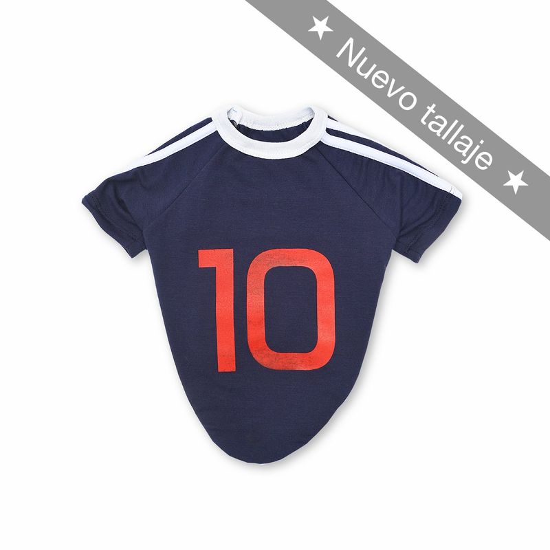 WAWAW - Camiseta para perro talla M Azul Fútbol