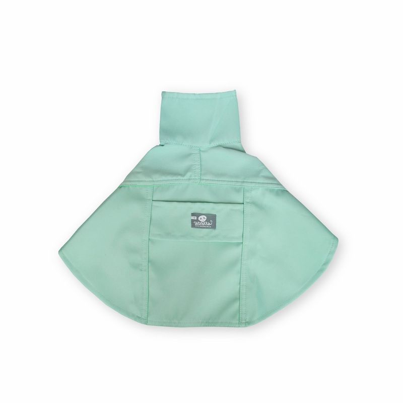 WAWAW - Capa impermeable para perro talla 4XL Verde Menta Cuello Alto