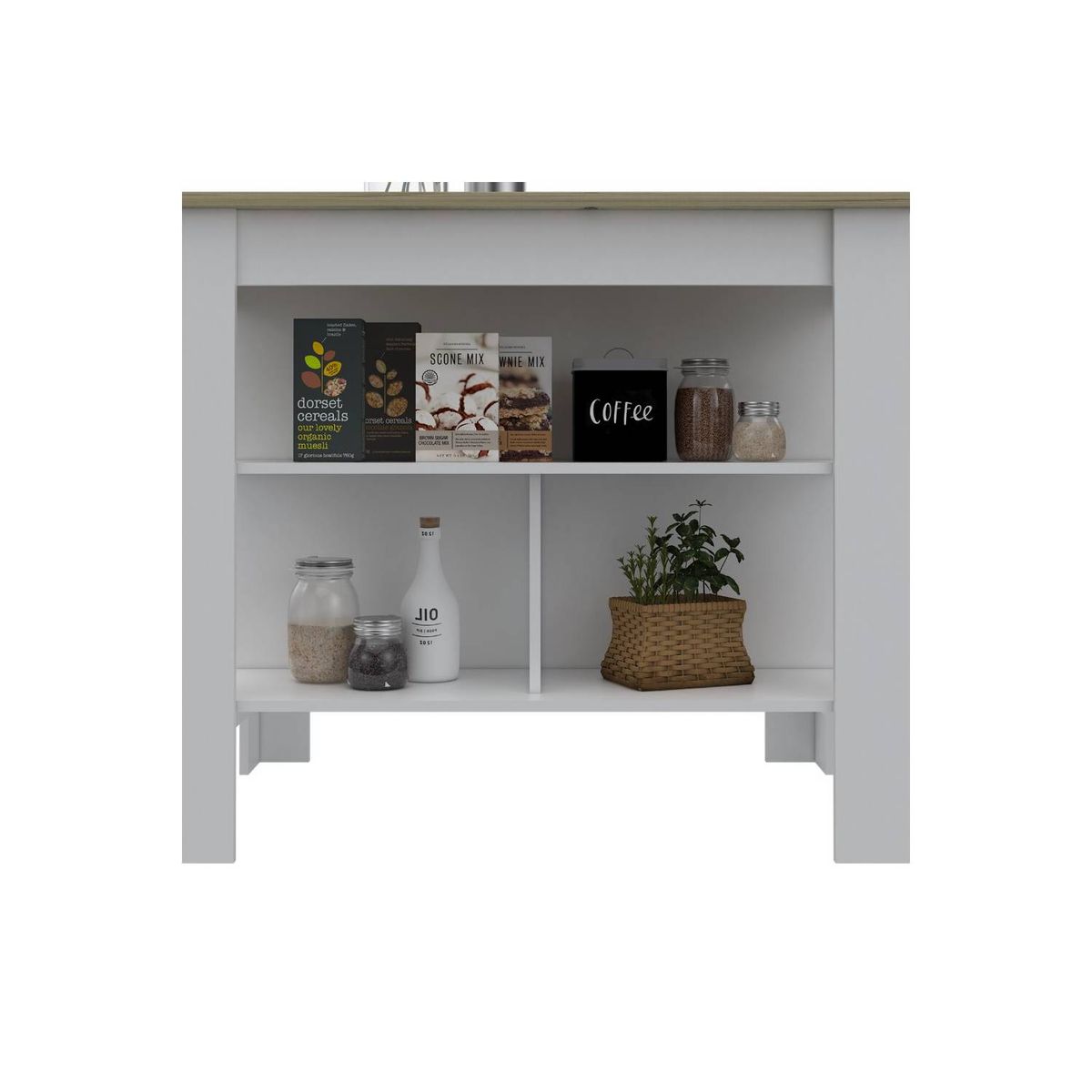 RTA DESIGN - Barra cocina cala blanco y beige