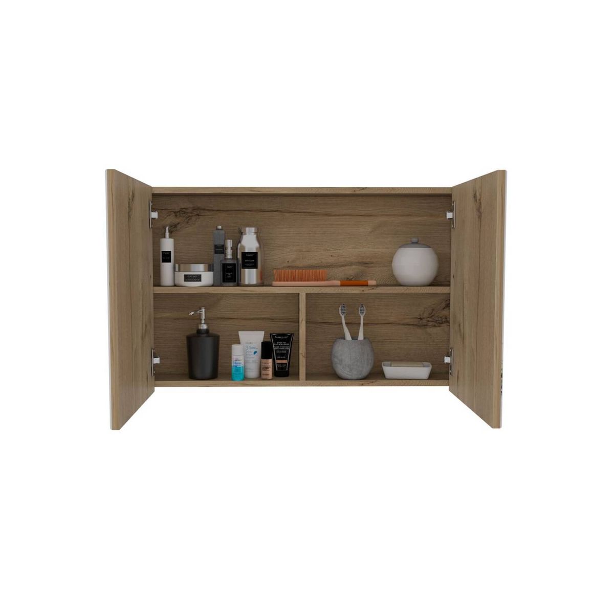 RTA DESIGN - Gabinete de baño agni café claro con dos puestas