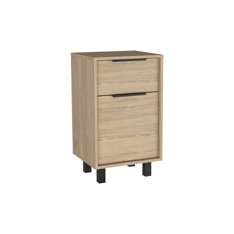 RTA DESIGN - Mesa de noche wesley beige con un cajón