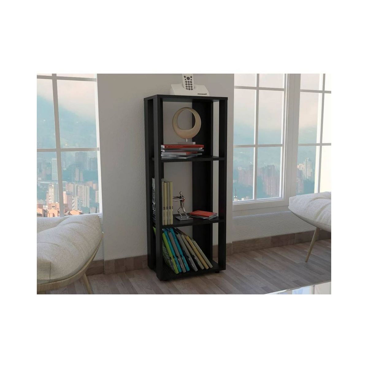 RTA DESIGN - Biblioteca taira wengue con tres entrepaños