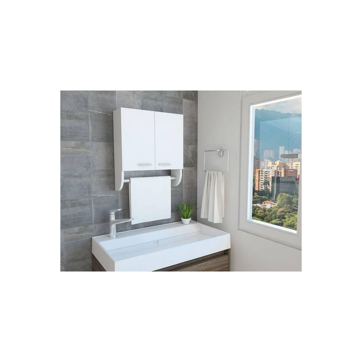 RTA DESIGN - Gabinete de baño organizador blanco