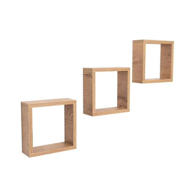 RTA DESIGN - Set de repisas cuadradas eros beige x 3 unidades