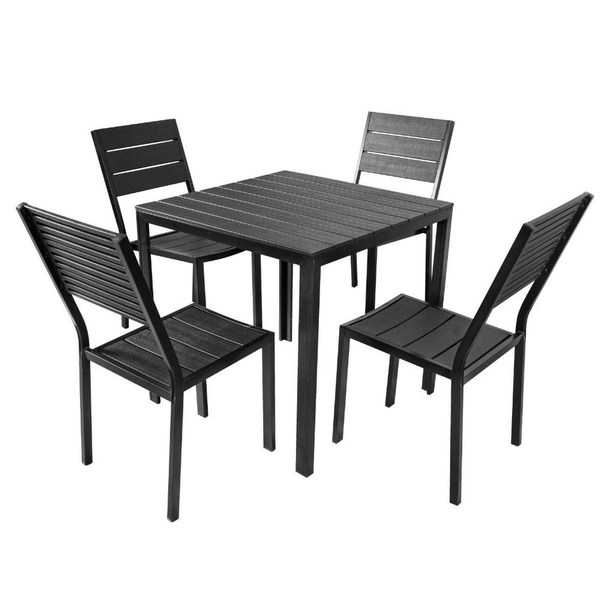 RTA DESIGN - Juego de comedor para exterior  4 puestos cuadrado