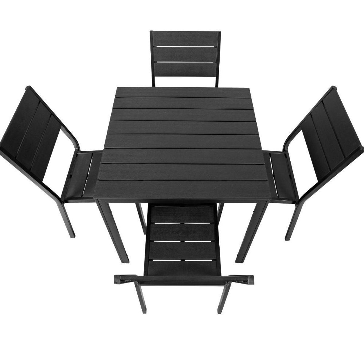RTA DESIGN - Juego de comedor para exterior  4 puestos cuadrado