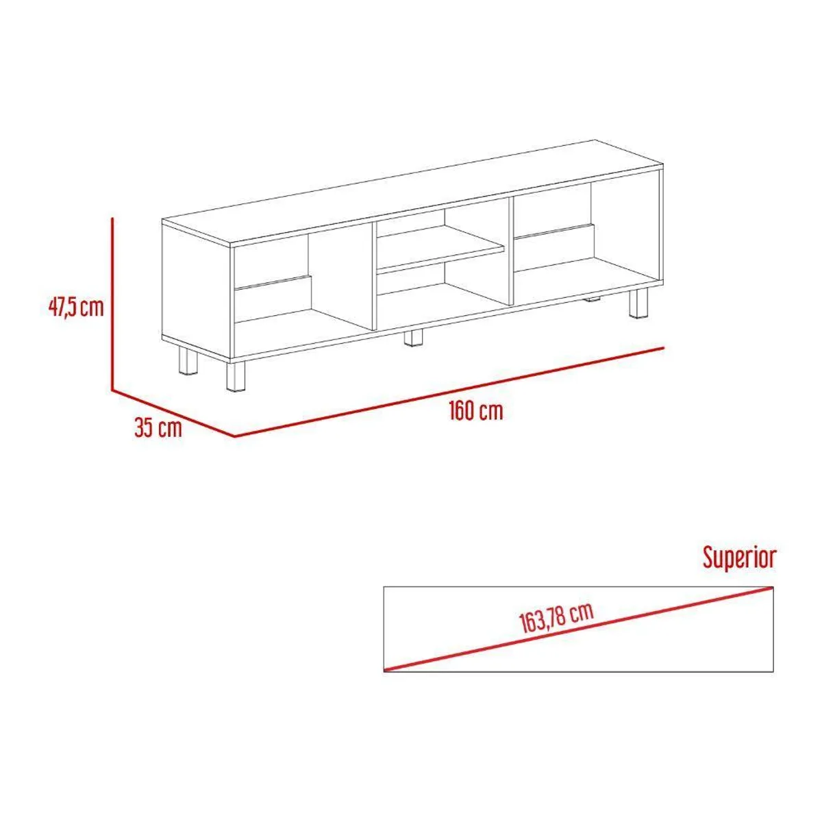 RTA DESIGN - Mesa Para Tv Tunez Wengue para tv 70 pulgadas_.