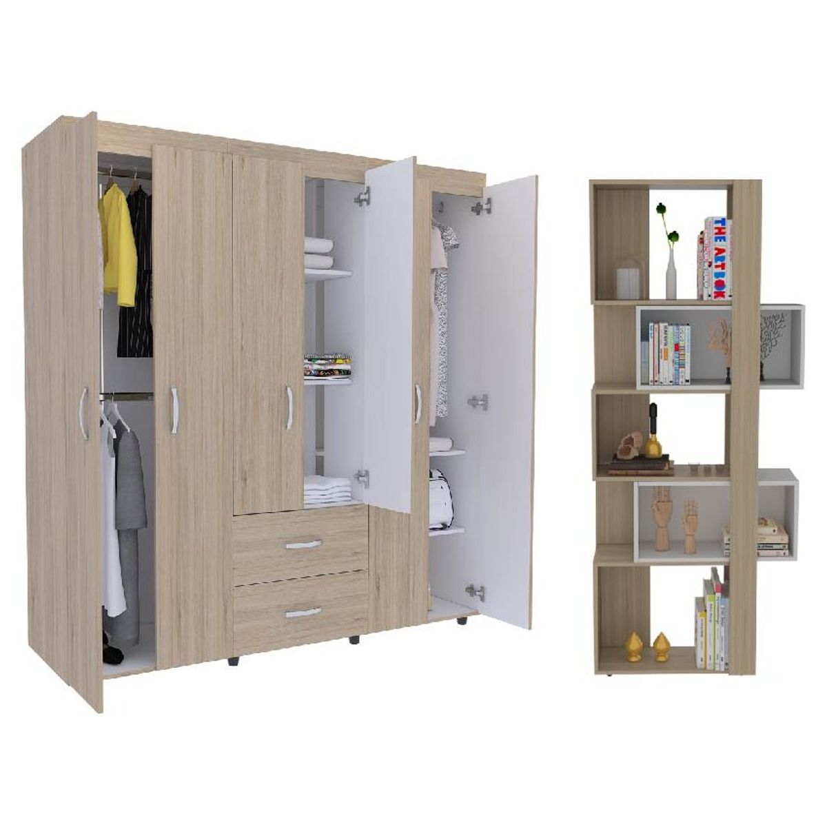 RTA MUEBLES - Combo aconcagua  incluye closet y biblioteca