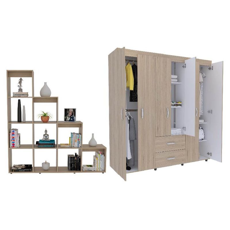 RTA MUEBLES - Combo lucania  incluye closet y biblioteca