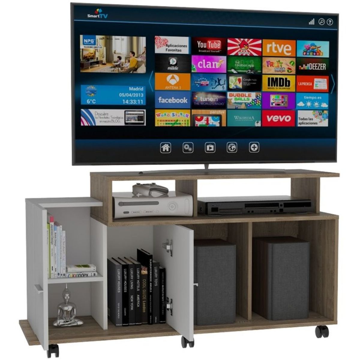 GENERICO - Rack para tv newcastle rta mielblanco