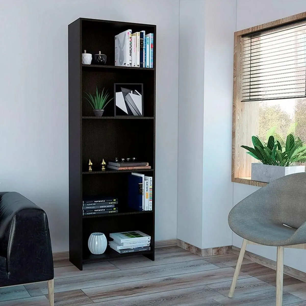 GENERICO - Biblioteca burdeos rta wengue