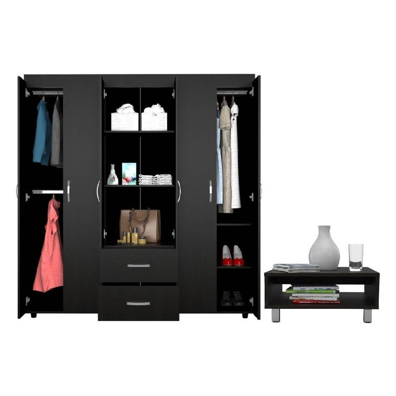 RTA MUEBLES - Combo para habitación eureka incluye closet y mesa de centro