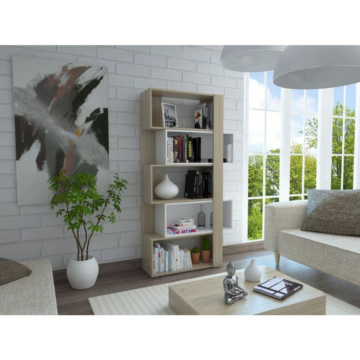 RTA MUEBLES - Combo oficina elbrus incluye escritorio y biblioteca