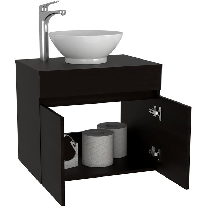 RTA MUEBLES - Mueble lavamanos delhi wengue con dos puertas batientes