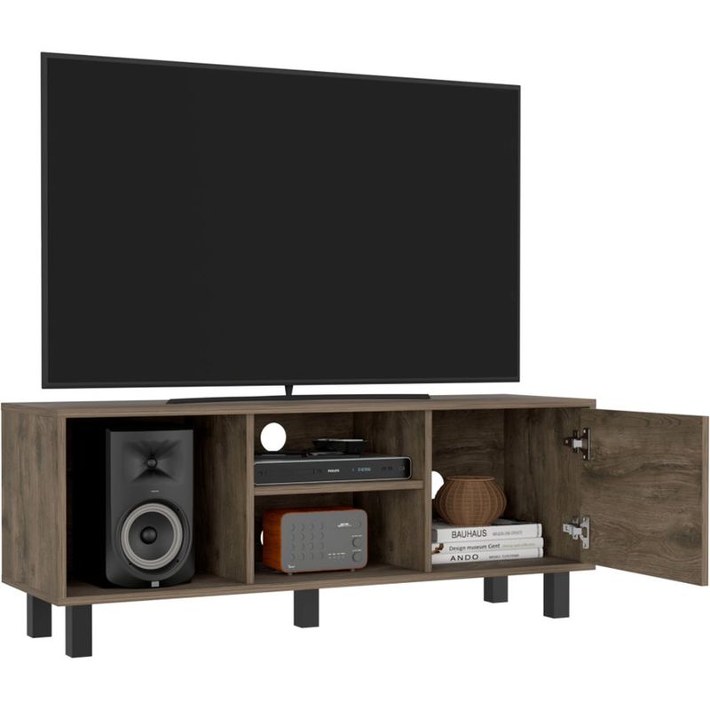 RTA MUEBLES - Mesa de tv sory nogal para tv de 45 pulgadas
