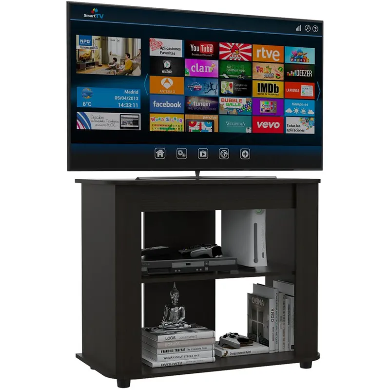 RTA MUEBLES - Mesa para tv dustin wengue para televisor de 40 pulgadas