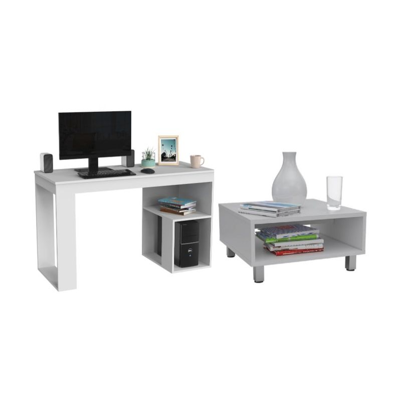 RTA MUEBLES - Combo para oficina malaga incluye escritorio y mesa de centro
