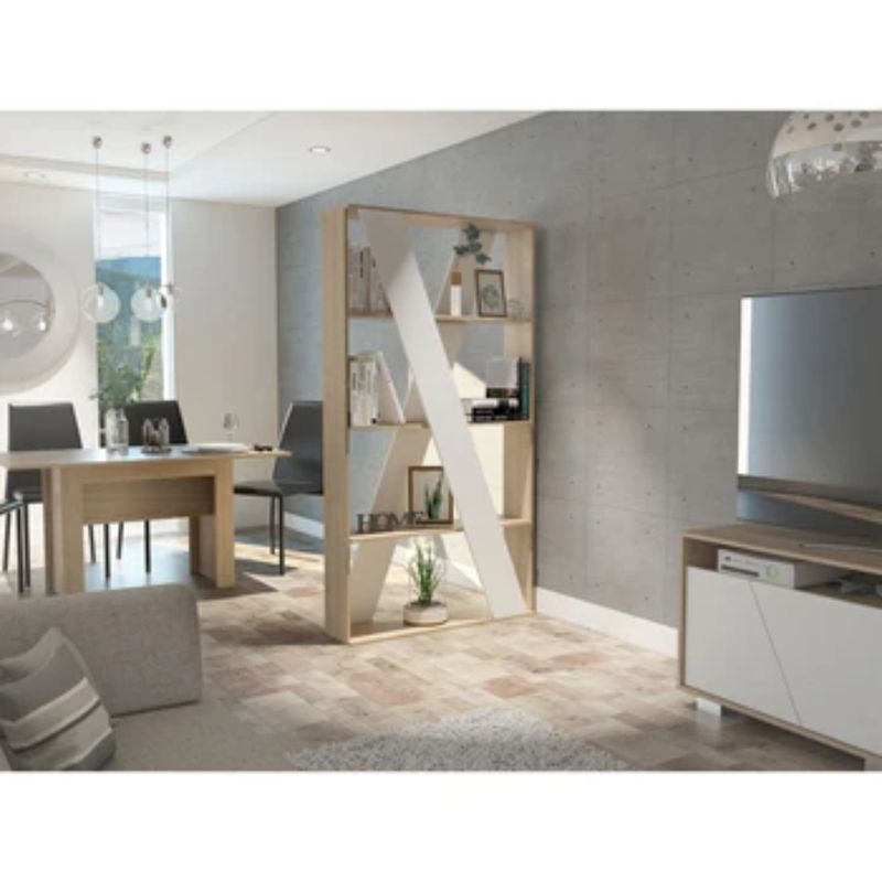 RTA DESIGN - Divisor Ascher Beige y Blanco con Tres Entrepaños
