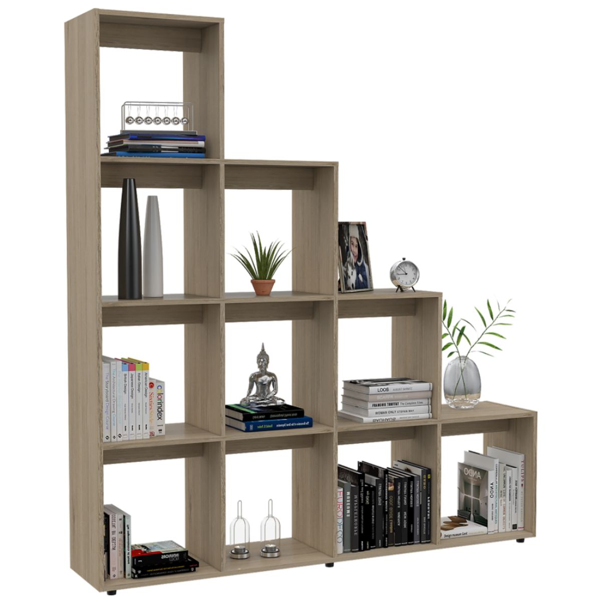 RTA DESIGN - Biblioteca Colima Beige con Variedad de Entrepaños