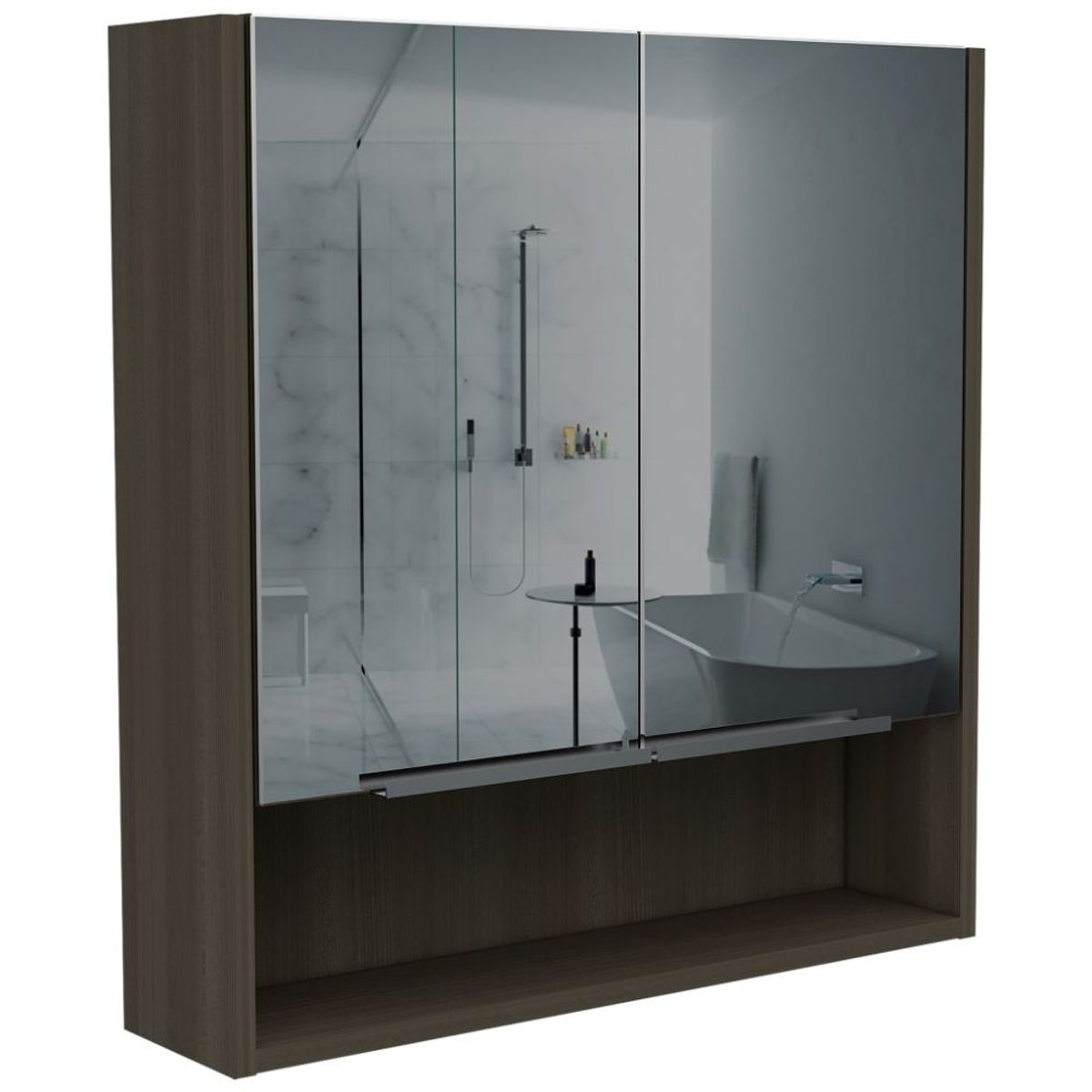 RTA DESIGN - Gabinete de Baño Rawana Canela Incluye Espejo y Entrepaños