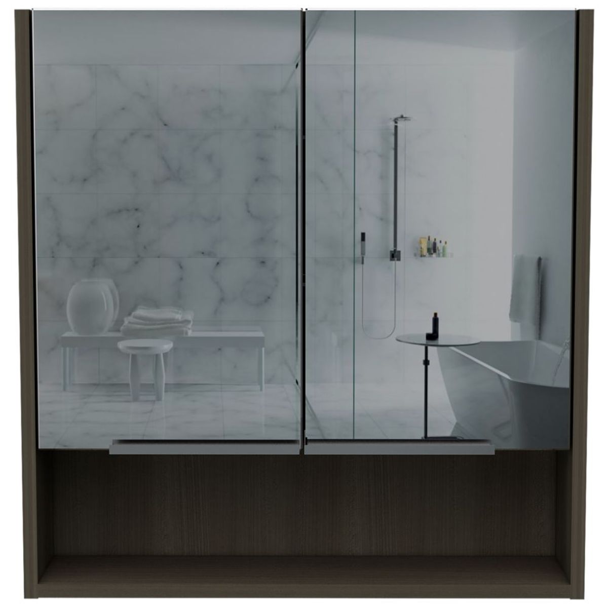 RTA DESIGN - Gabinete de Baño Rawana Canela Incluye Espejo y Entrepaños